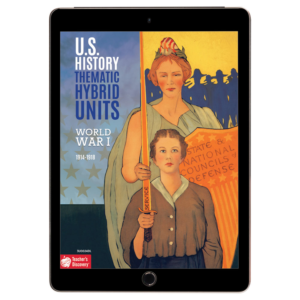 U.S. History Thematic Hybrid Unit: World War I Download - Hybrid Learning Resource