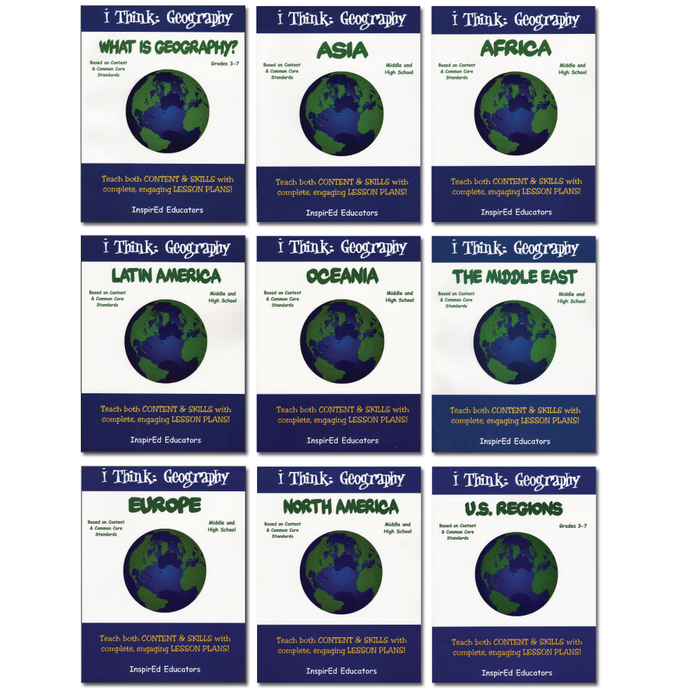 i Think: Geography, Regions of the World Activity Book Set of 9 Books