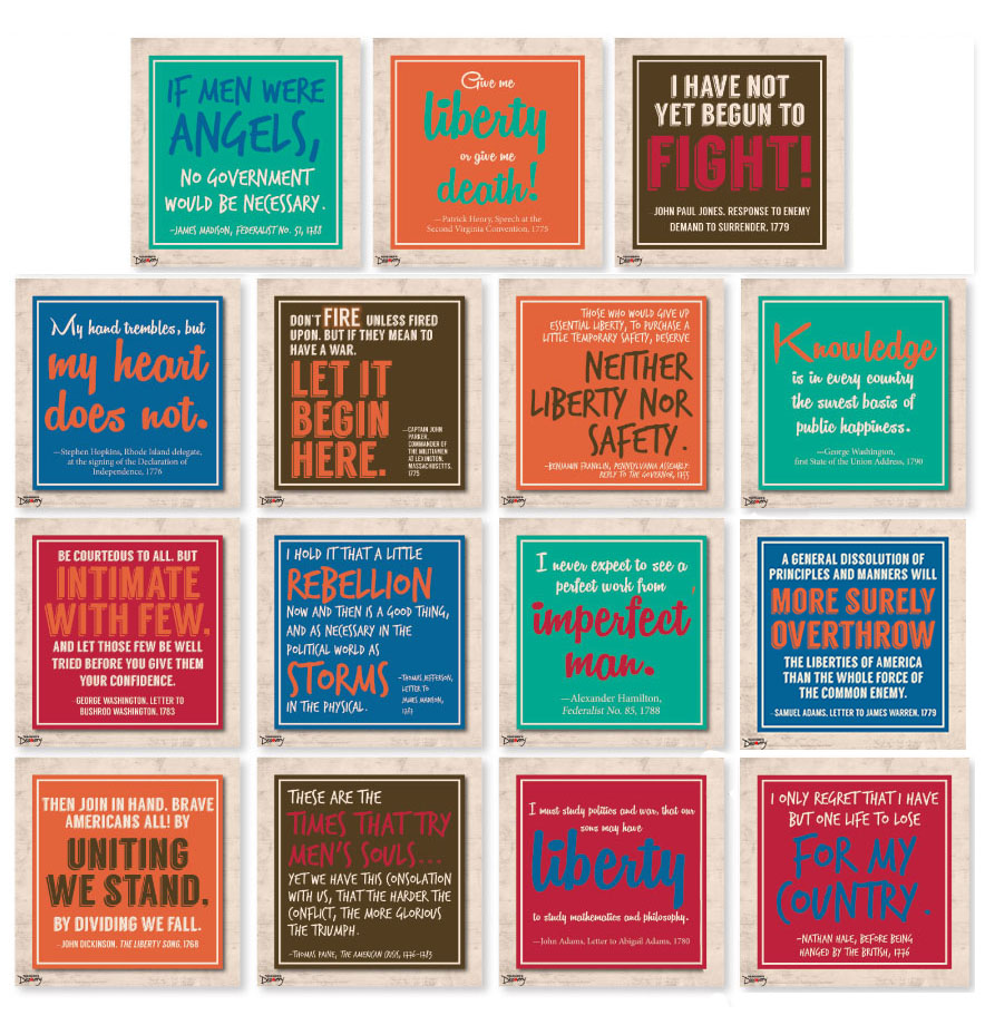 Wise Words of the Founders Mini-Poster Set of 16