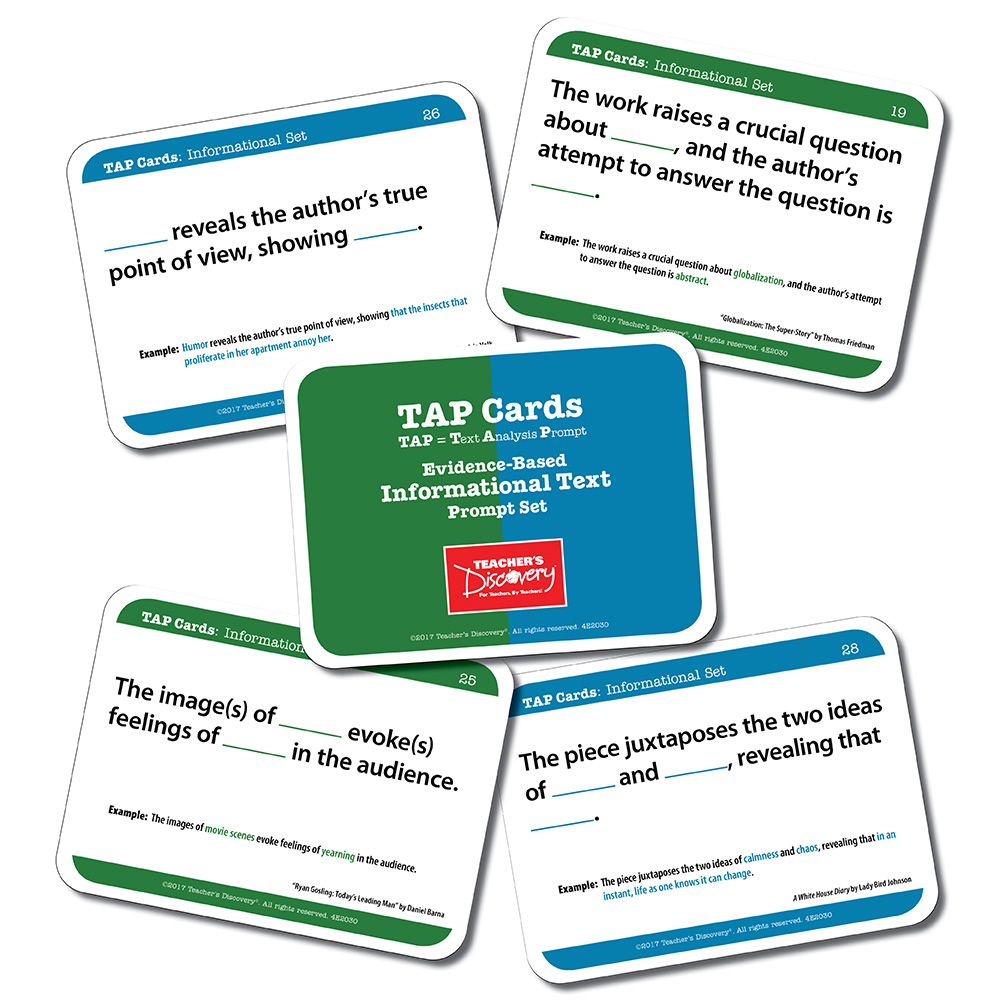 TAP Cards: Informational Text Card Set for High School