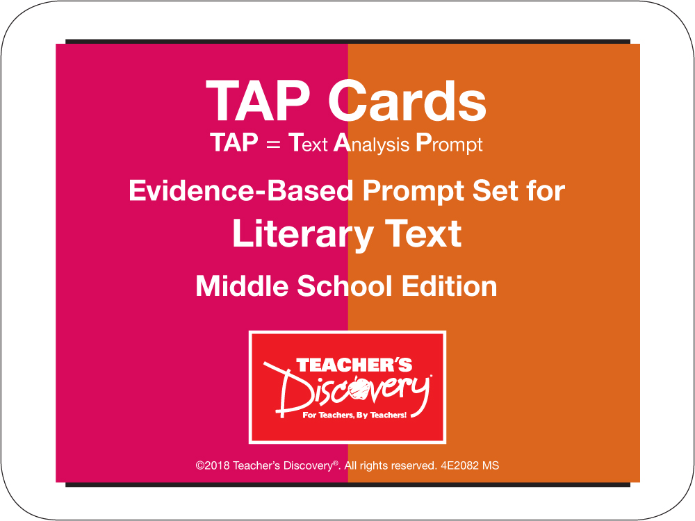 TAP Cards: Literary Text Card Set for Middle School