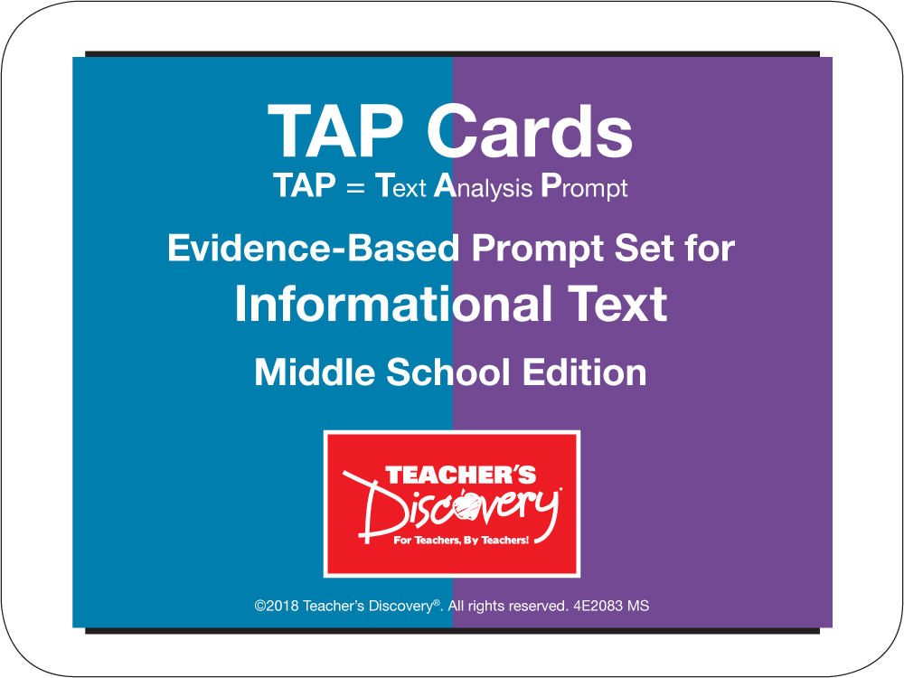 TAP Cards: Informational Text Card Set for Middle School