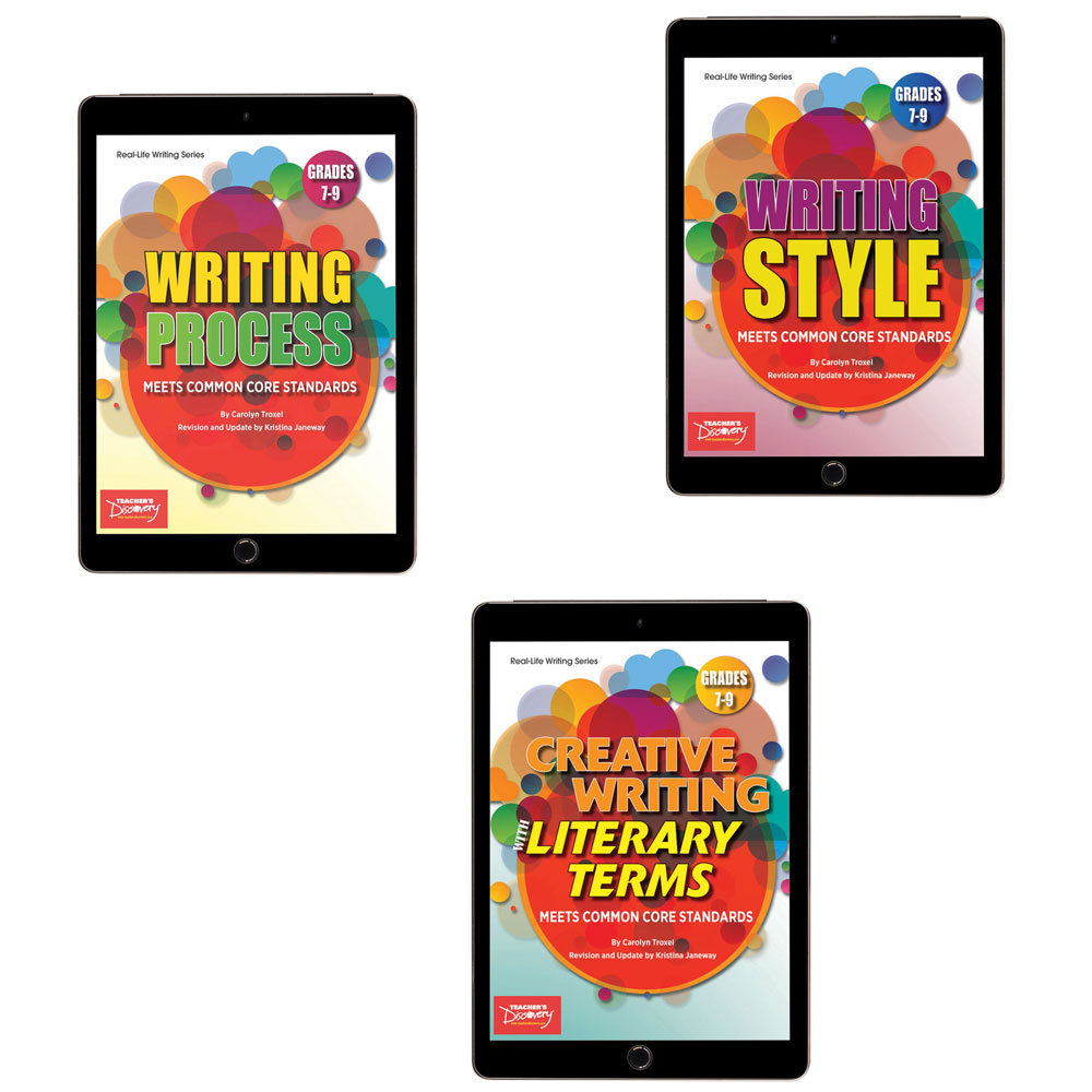 Creative Writing with Literary Terms, Writing Process, and Writing Style Activity Books Set 
