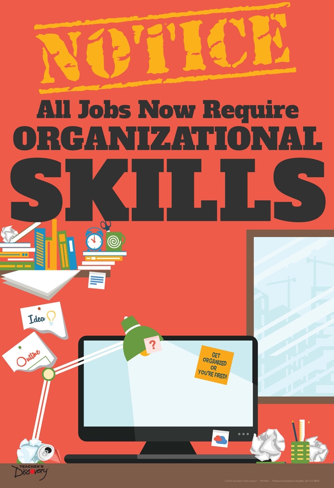 Official Notice Job Skills Mini-Poster:  Organizational Skills