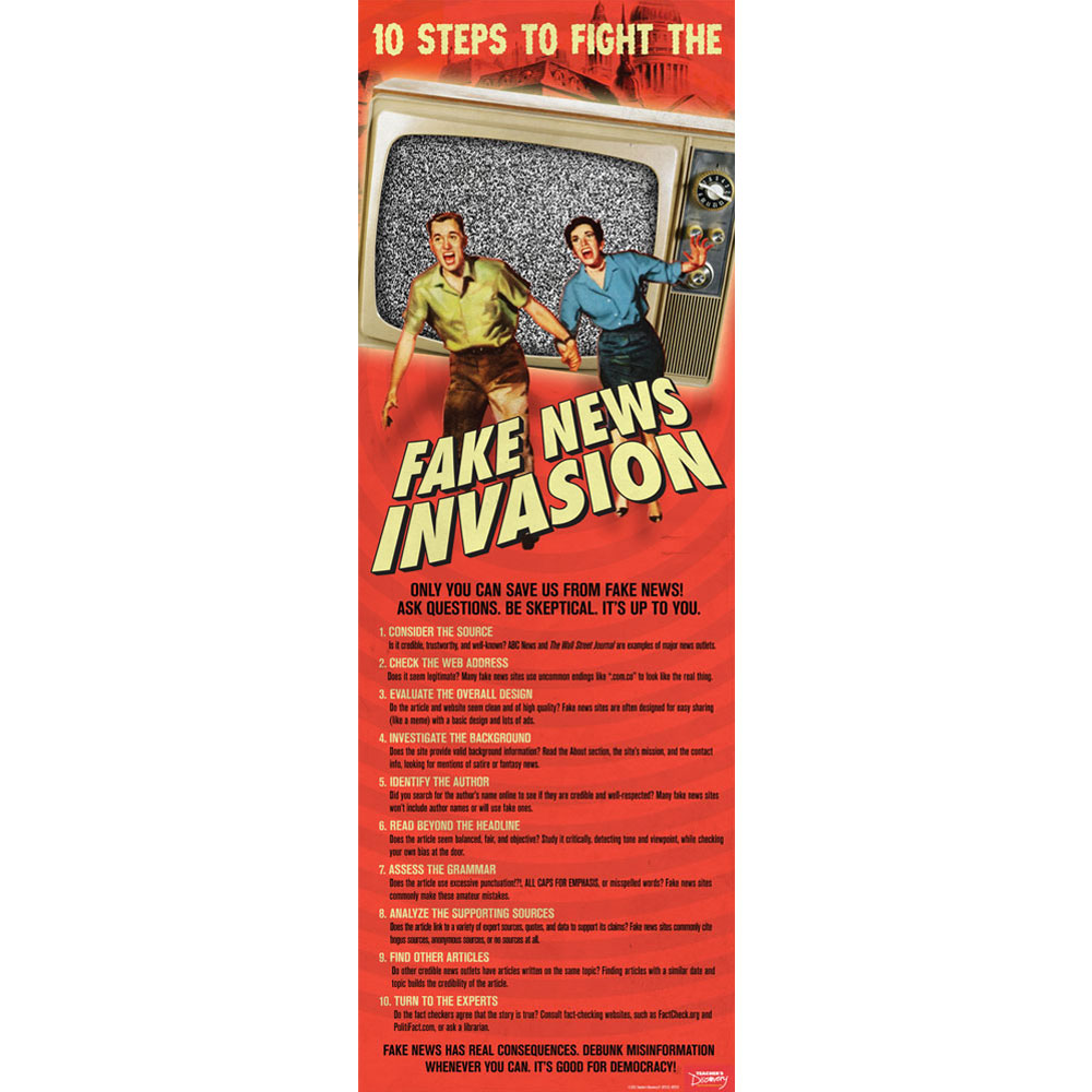 10 Steps to Fight the Fake News Invasion Skinny Poster