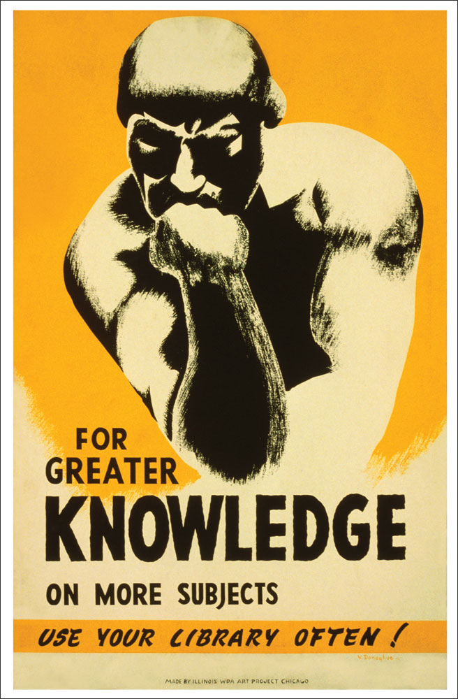 WPA Reading Poster: Use Your Library More Often