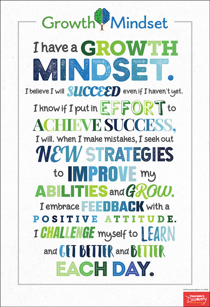 I Have a Growth Mindset Mini-Poster