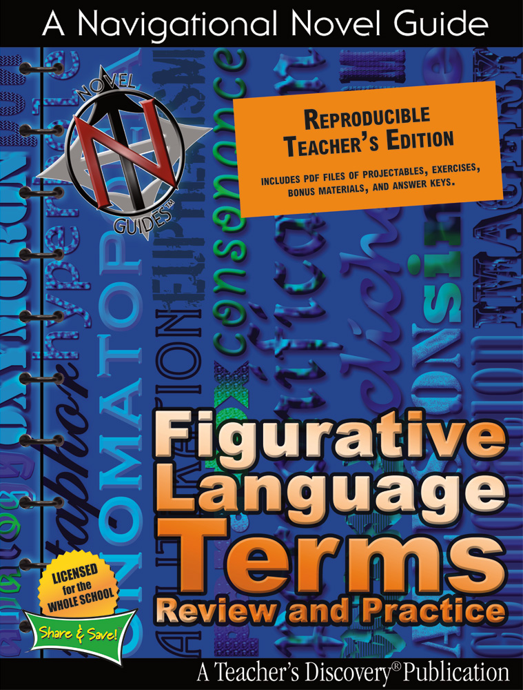 Figurative Language Terms Review and Practice Book - Figurative Language Terms Review and Practice Classroom Set of One Teacher's Edition Print Book and 30 Student Workbook Print Books