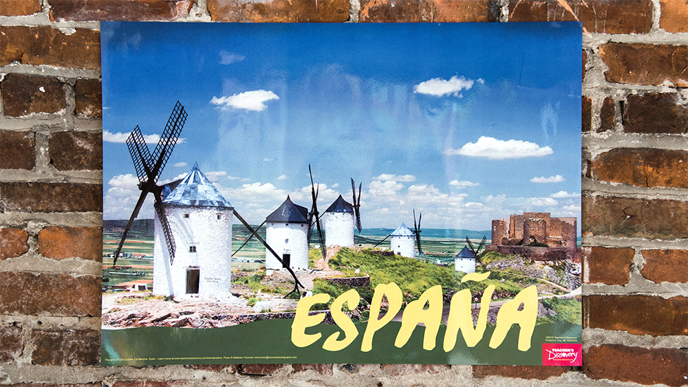 Windmills Spain Travel Poster