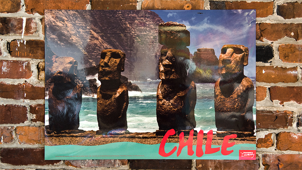 Easter Island Chile Travel Poster
