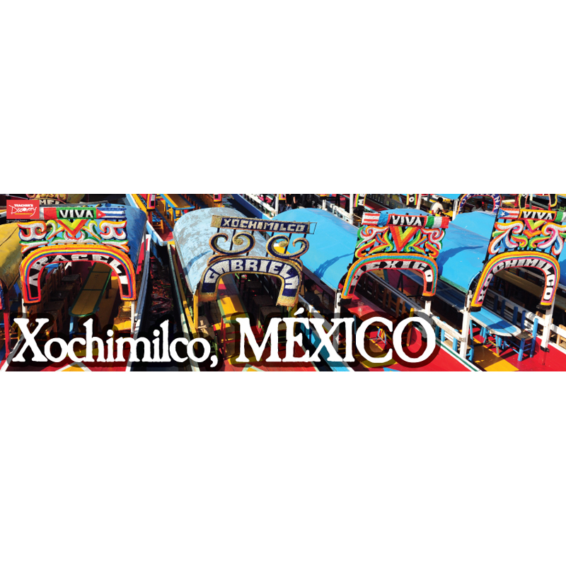 Xochimilco Panoramic Spanish Poster