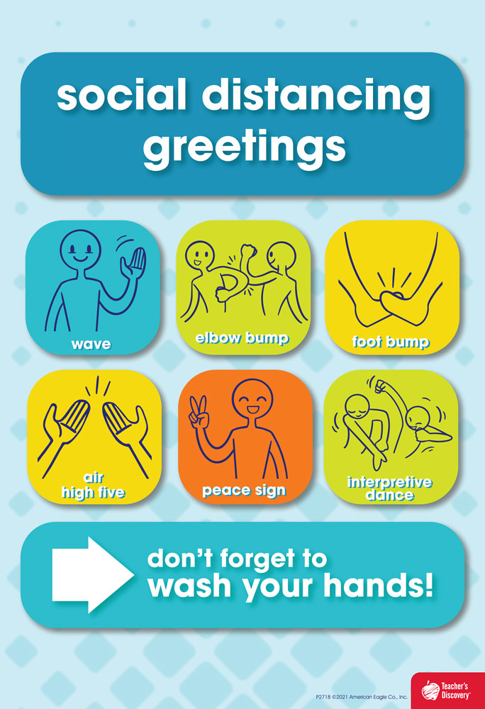 Social Distancing Greetings (English) Mini-Poster