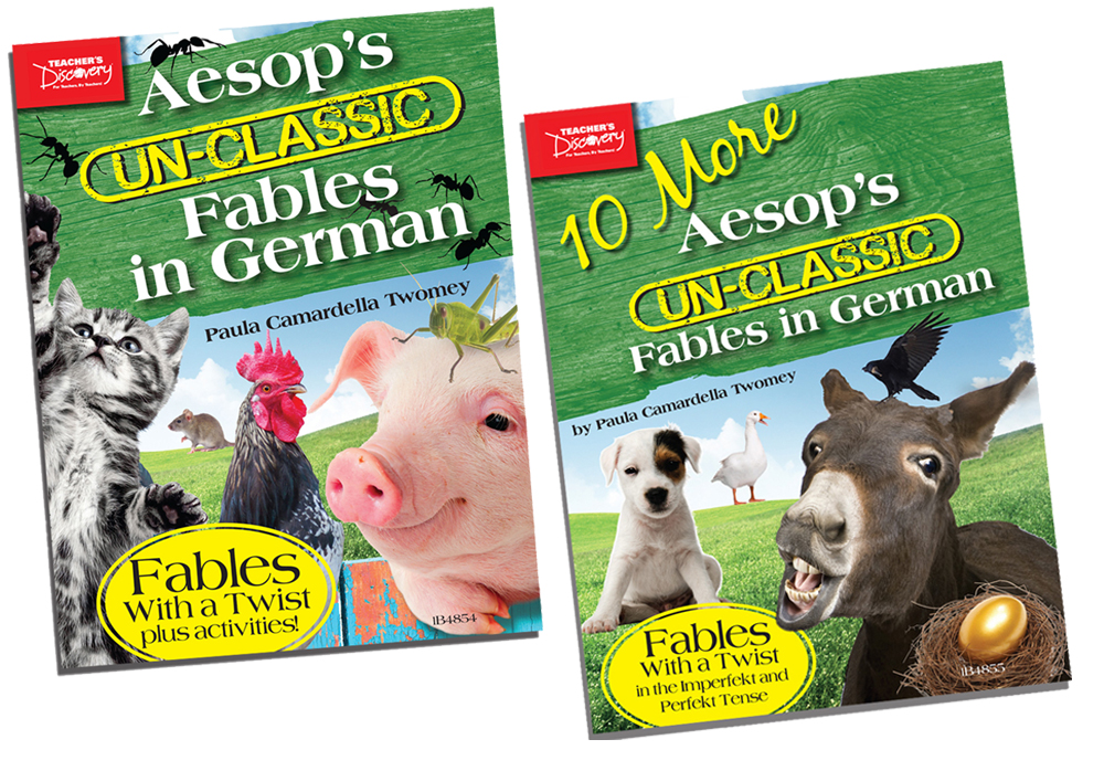 Aesop's Un-Classic Fables in German in the Level 1 Book and 10 More Aesop's Un-Classic Fables in German in the Level 2 Book Set