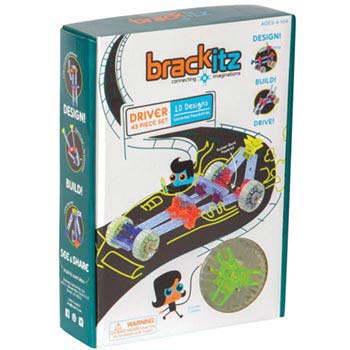 43pc Brackitz STEM Driver Set Fun Learning Educational Building Vehicle Toy 