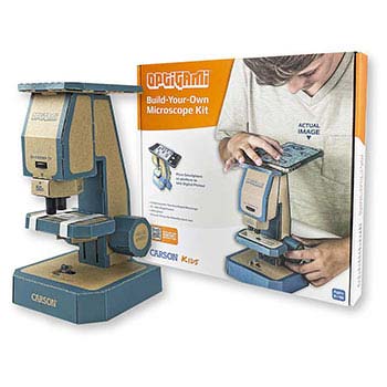 Carson Optigami Build-Your-Own Cardboard Microscope Kit