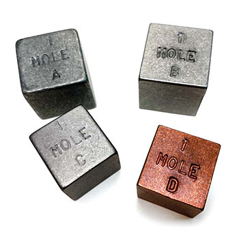 Mole Element Sample Set Cubes