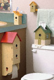 Product Image of Birdhouse Bath Ensemble Wood Pattern