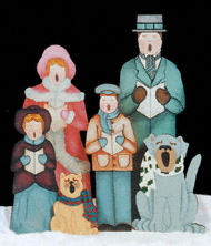 Caroling Victorian Family Wood Pattern
