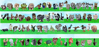 Small Layered Animals Pattern Set