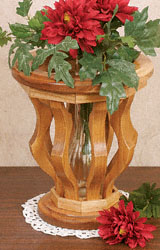Ribbed Wooden Vase #3 Scroll Saw Pattern 