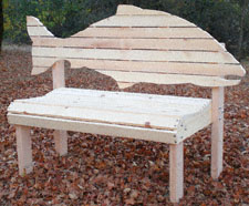 Product Image of Salmon Fish Bench Woodworking Pattern