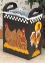 Rooster & Chicken Trash Bin Plans