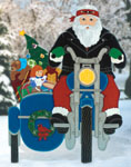 Motorcyclin' Santa Woodcraft Pattern