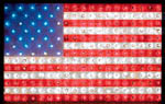 Product Image of Small Lighted Flag Wood Pattern