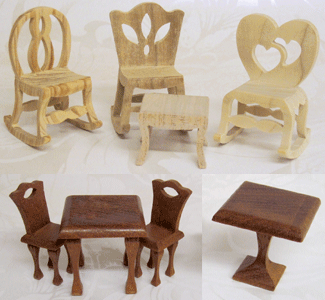 Compound Cut Mini-Furniture Designs Pattern
