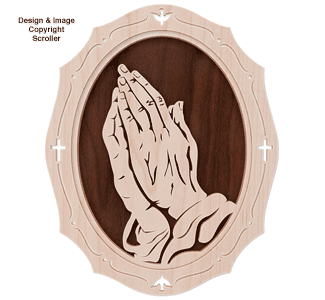 Praying Hands Frame-N-Art Scroll Design