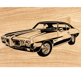 1970 Pontiac GTO Scrolled Wall Art Pattern