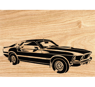 Product Image of 1969 Mach I Mustang Scrolled Wall Art Pattern