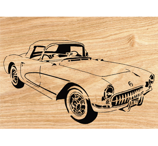 Product Image of 1957 Corvette Scrolled Wall Art Pattern
