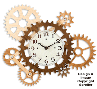 Gears of Time Wall Clock Pattern