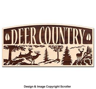 Deer Country Rustic Wall Art Pattern
