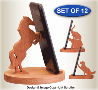 Product Image of Animal Cell Phone Stands Pattern Set - Downloadable