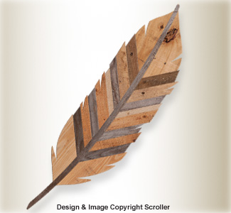 GIANT Pallet Wood Feather Wall Decor Pattern