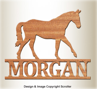 Equine Wall Plaque Design Pattern