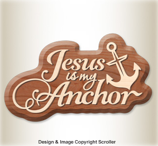 Jesus Is My Anchor Wall Plaque Design Pattern