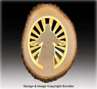 Product Image of Lighted Religious Round - Jesus