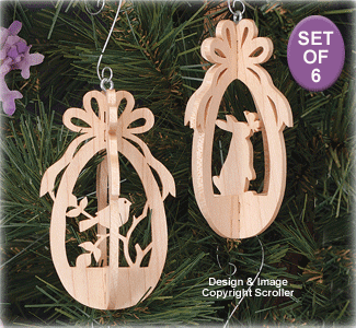 Product Image of Slotted Easter Egg Ornament Pattern Set - Downloadable