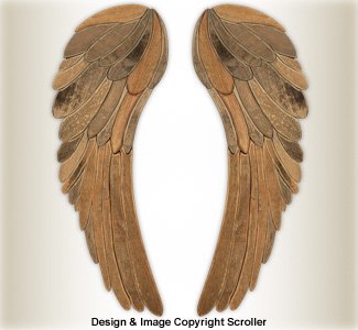 Product Image of Reclaimed Wood Angel Wings Wall Art - Downloadable