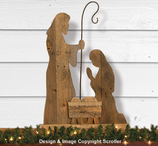 Reclaimed Wood Nativity Pattern - Downloadable