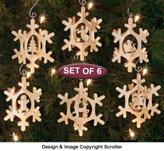 Slotted Snowflake Ornaments - Downloadable