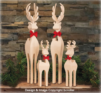 Compound Cut Deer Family - Downloadable