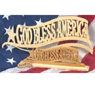 Product Image of God Bless America Trio Scroll Saw Pattern 