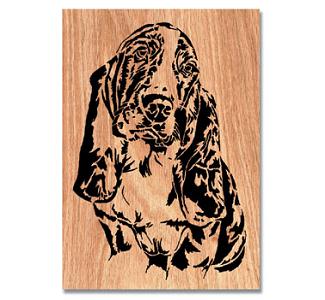 Product Image of Basset Hound Scrolled Art Project Pattern