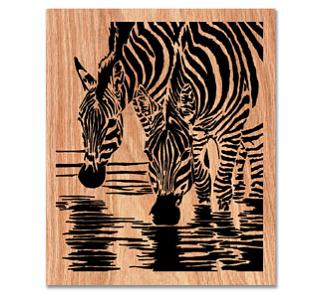 Product Image of Zebra Drink Scrolled Art Project Patterns