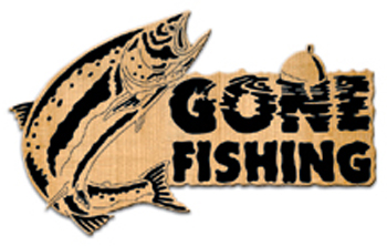 King Salmon "Gone Fishing" Sign Project Pattern