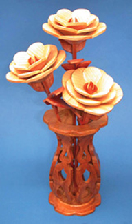 Miniature Roses & Vase Scroll Saw Pattern 